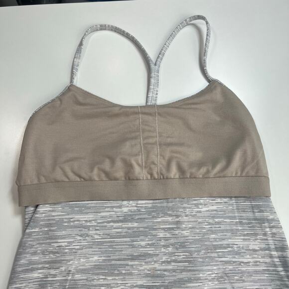 Lululemon Power Pose Tank Sz 6 Wee Are‎ From Space Nimbus Battleship *no pads - Picture 13 of 15